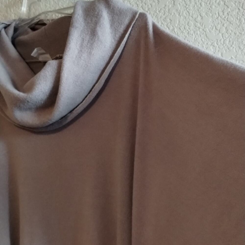 Flamingo Urban NEW Braided Fringe Belt Tan Cowl Neck Oversize Knit Poncho/Top L - Picture 6 of 11